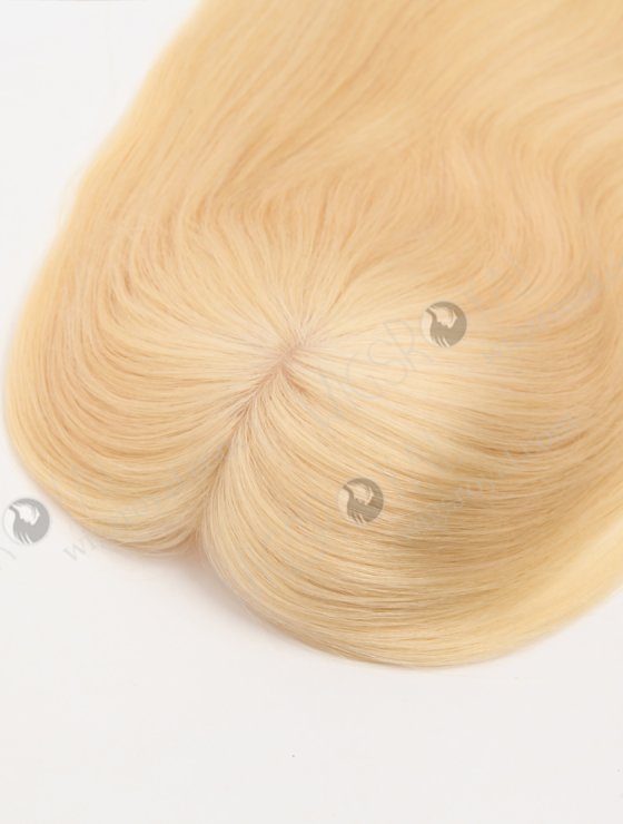 Best Clip On Blonde Hair Pieces for Thinning Hair 18 Inch European Hair Topper-001-30641