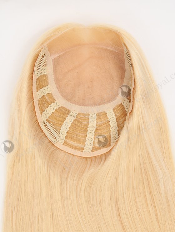 Best Clip On Blonde Hair Pieces for Thinning Hair 18 Inch European Hair Topper-001-30644