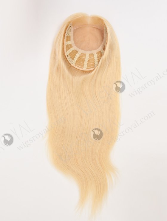 Best Clip On Blonde Hair Pieces for Thinning Hair 18 Inch European Hair Topper-001-30643