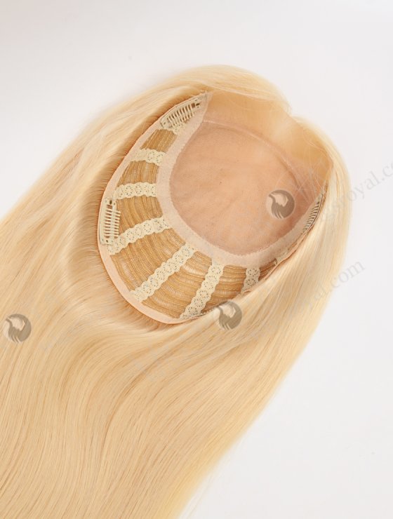 Best Clip On Blonde Hair Pieces for Thinning Hair 18 Inch European Hair Topper-001-30646