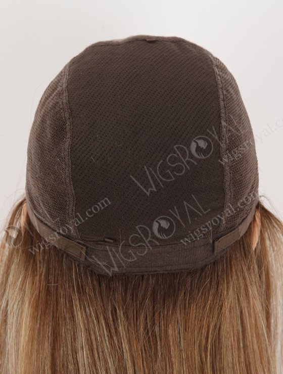 In Stock European Virgin Hair 12" All One Length Straight Base 4#/10#/60#, Roots 3# Color Lace Front Silk Top Glueless Wig GLL-08098-30635