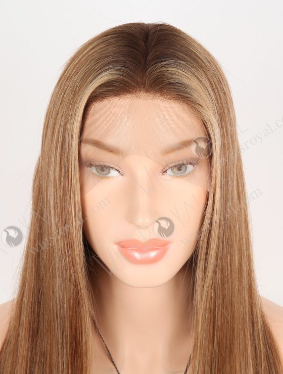 Face-Framing Highlight Hairline Brown Color Straight Lace Front Wigs WR-CLF-073-30715