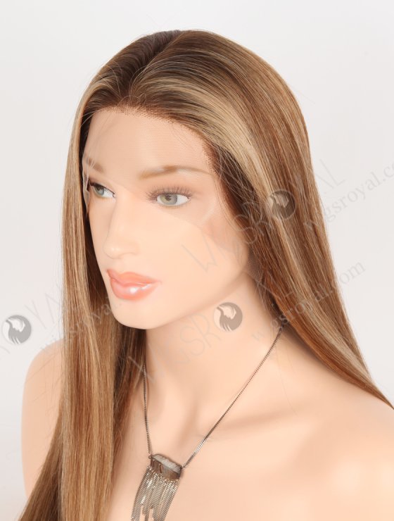 Face-Framing Highlight Hairline Brown Color Straight Lace Front Wigs WR-CLF-073-30719