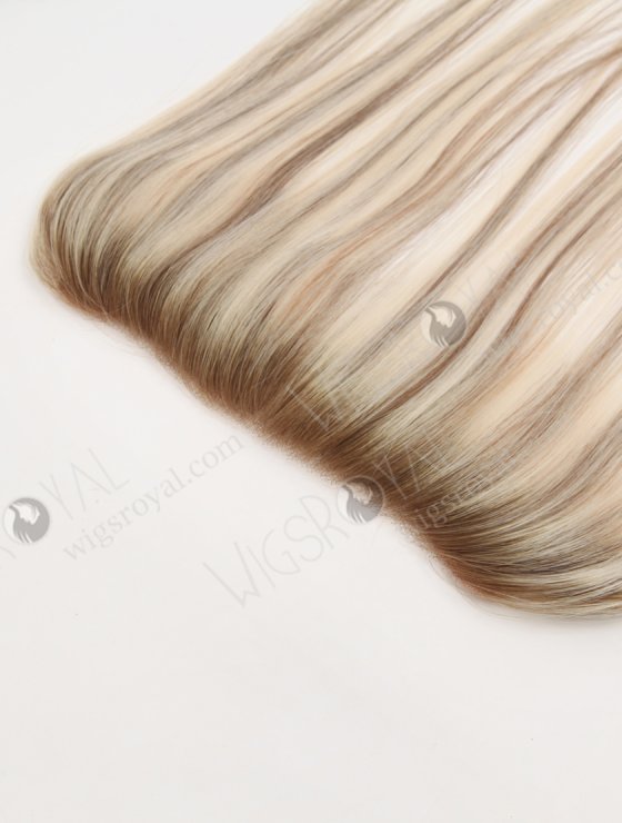 In Stock European Virgin Hair 16" Straight T9/60# With 9# Highlights Color Hairline Topper SHT-004-30790