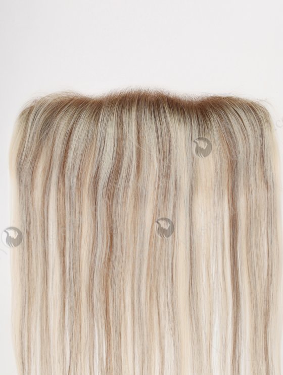 In Stock European Virgin Hair 16" Straight T9/60# With 9# Highlights Color Hairline Topper SHT-006-30803