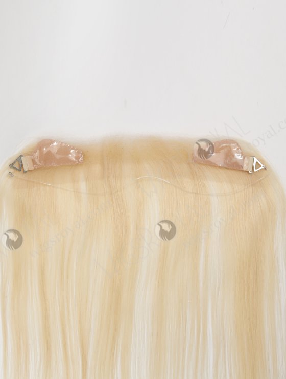 In Stock European Virgin Hair 12" Straight 613# Color Hairline Topper SHT-001-30751