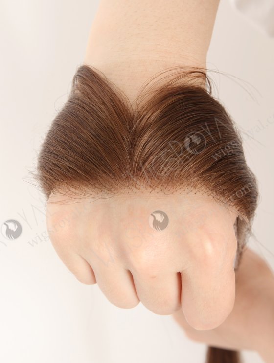 In Stock European Virgin Hair 16" Straight 4# Color Hairline Topper SHT-002-30829
