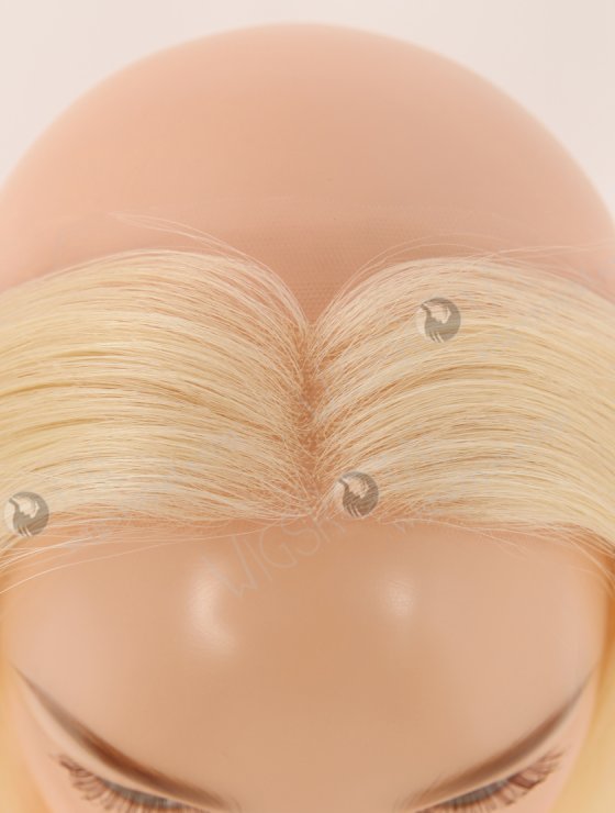 In Stock European Virgin Hair 12" Straight 613# Color Hairline Topper SHT-001-30820