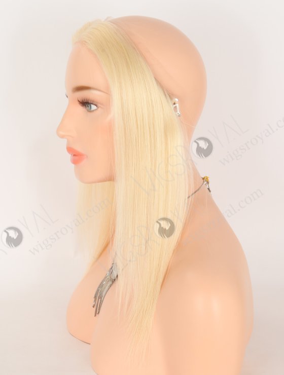 In Stock European Virgin Hair 12" Straight 613# Color Hairline Topper SHT-001-30823