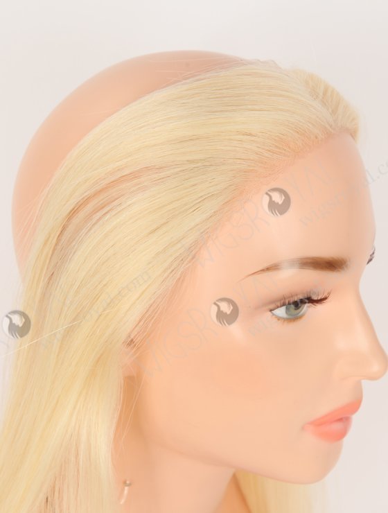In Stock European Virgin Hair 12" Straight 613# Color Hairline Topper SHT-001-30825