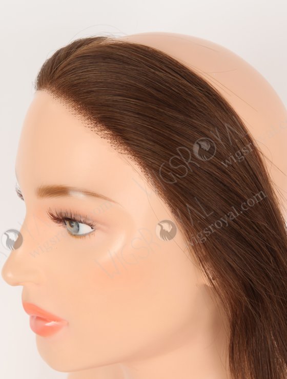 In Stock European Virgin Hair 16" Straight 4# Color Hairline Topper SHT-002-30835