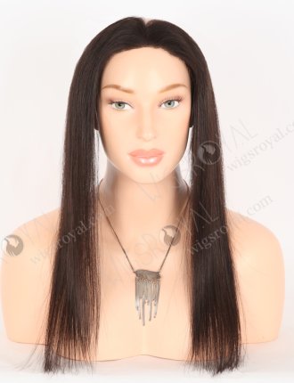 In Stock European Virgin Hair 16" Straight 2# Color Hairline Topper SHT-005