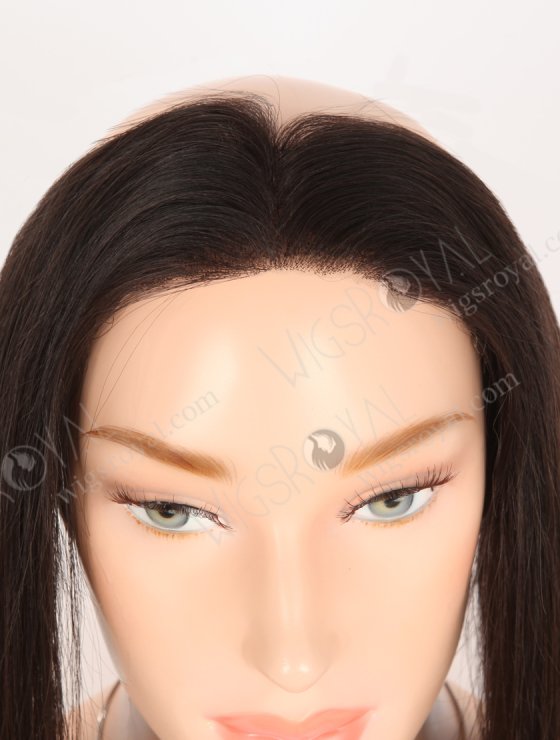 In Stock European Virgin Hair 16" Straight 2# Color Hairline Topper SHT-005-30868