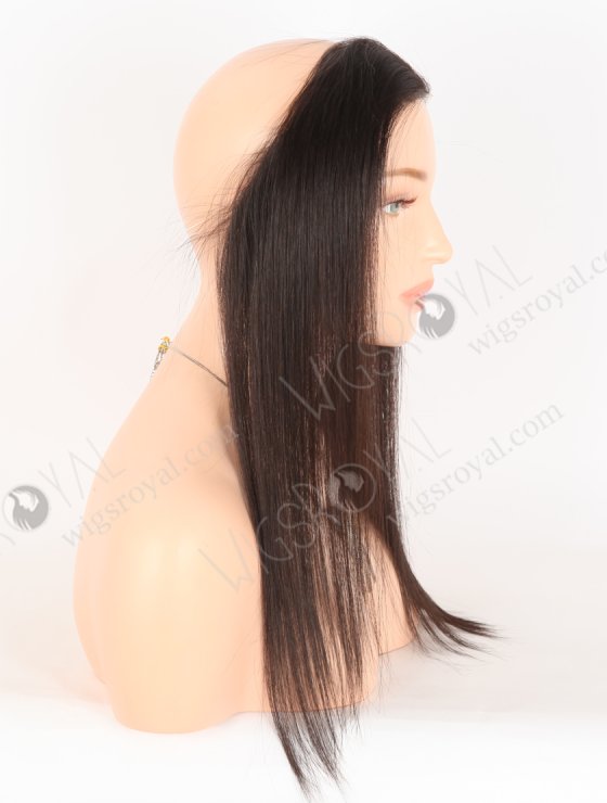 In Stock European Virgin Hair 16" Straight 2# Color Hairline Topper SHT-005-30867