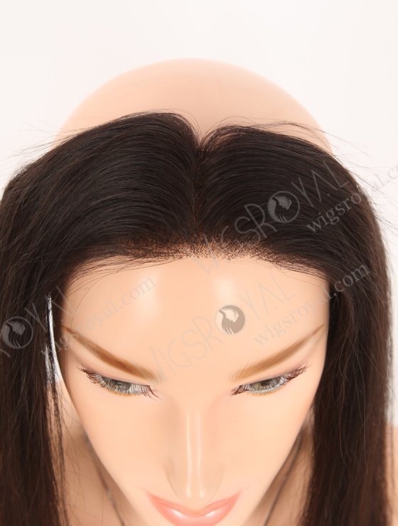 In Stock European Virgin Hair 16" Straight 2# Color Hairline Topper SHT-005-30869