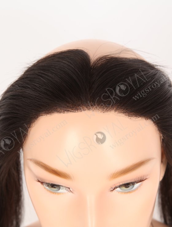 In Stock European Virgin Hair 16" Straight 2# Color Hairline Topper SHT-005-30872
