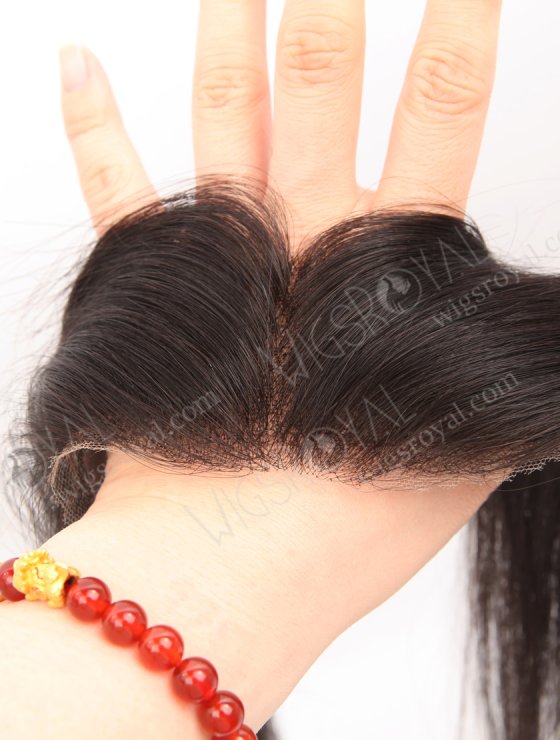In Stock European Virgin Hair 16" Straight 2# Color Hairline Topper SHT-005-30877