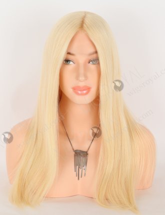 Blonde 613 Best Human Hair Wigs Online | In Stock European Virgin Hair 18" Straight 613# Color Lace Front Silk Top Glueless Wig GLL-08042