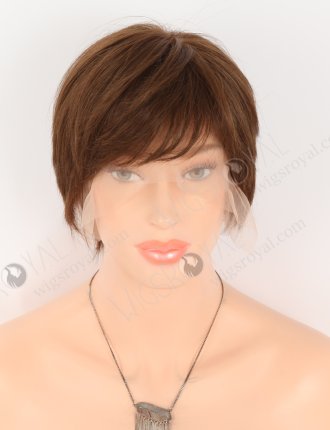 Hot Selling Pixie Cut Brown Color Lace Front Wig For Women WR-CLF-074