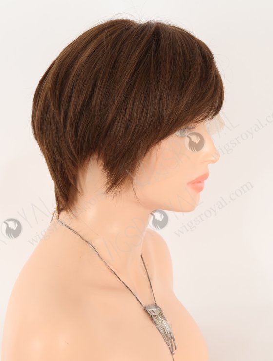 Hot Selling Pixie Cut Brown Color Lace Front Wig For Women WR-CLF-074-30901