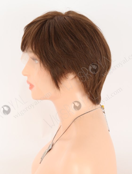 Hot Selling Pixie Cut Brown Color Lace Front Wig For Women WR-CLF-074-30903