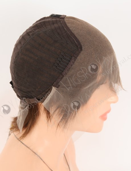 Hot Selling Pixie Cut Brown Color Lace Front Wig For Women WR-CLF-074