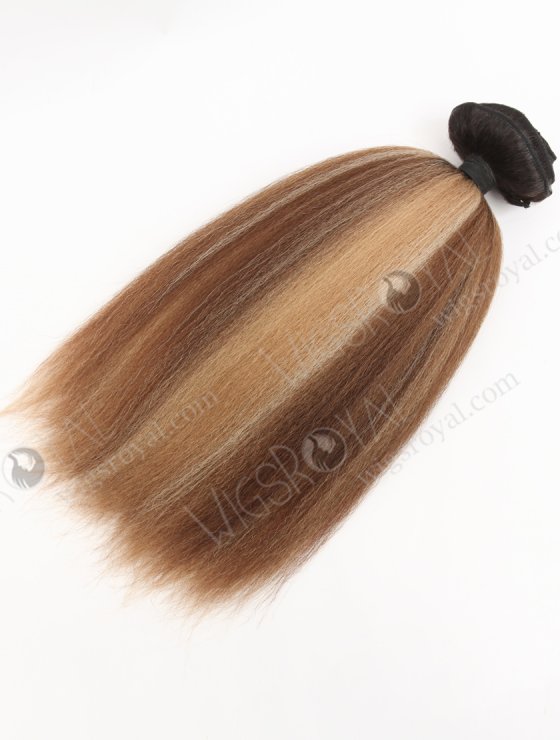Highlight Bayalage Color Human Hair Italian Yaki Clip In Hair Extensions WR-CW-016-30911