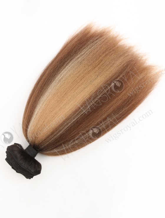 Highlight Bayalage Color Human Hair Italian Yaki Clip In Hair Extensions WR-CW-016-30913