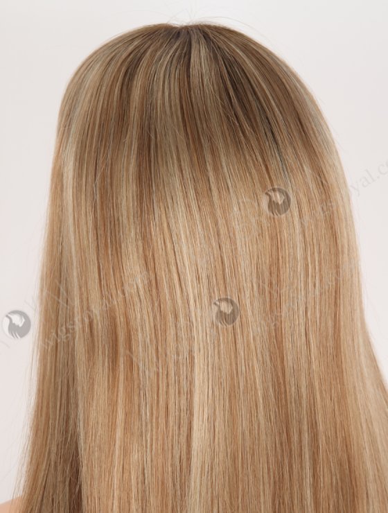 In Stock European Virgin Hair 16" Straight T4/8A#/613# Color Silk Top Gripper Wig GRP-08127-31041