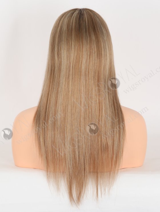 In Stock European Virgin Hair 16" Straight T4/8A#/613# Color Silk Top Gripper Wig GRP-08127-31043