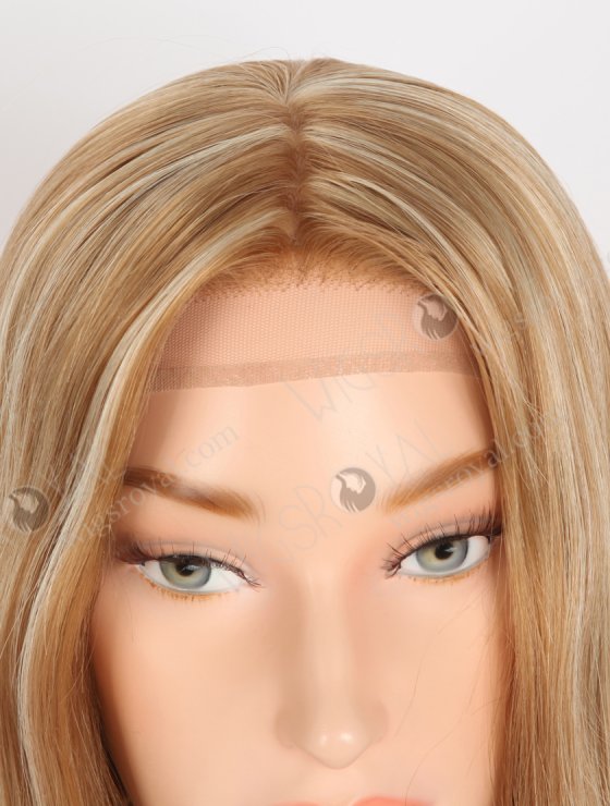 In Stock European Virgin Hair 14" Straight 8# with 22# Highlights Color Silk Top Gripper Wig GRP-08119-30949