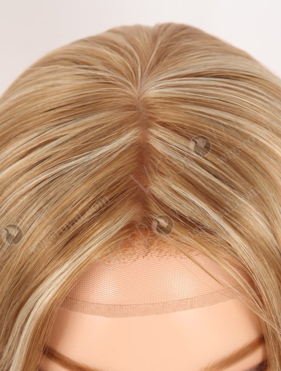 In Stock European Virgin Hair 14" Straight 8# with 22# Highlights Color Silk Top Gripper Wig GRP-08119-30950
