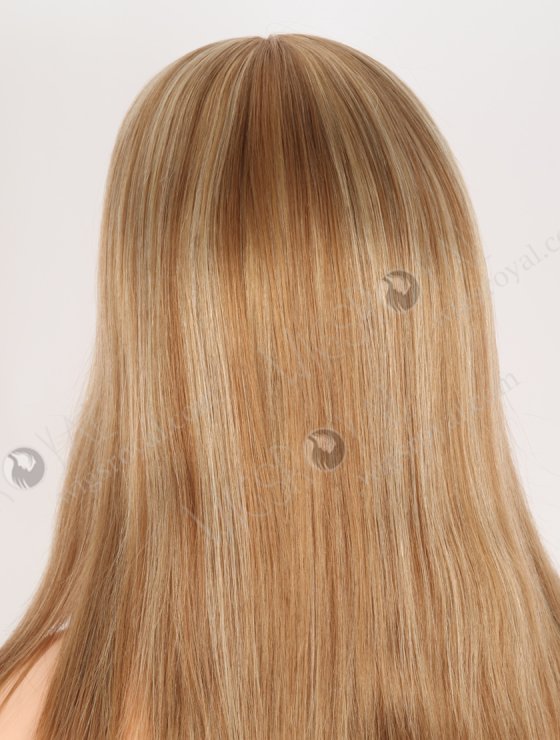 In Stock European Virgin Hair 14" Straight 8# with 22# Highlights Color Silk Top Gripper Wig GRP-08119-30954