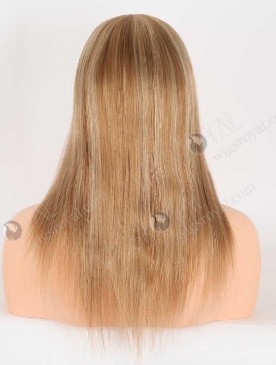 In Stock European Virgin Hair 14" Straight 8# with 22# Highlights Color Silk Top Gripper Wig GRP-08119-30956