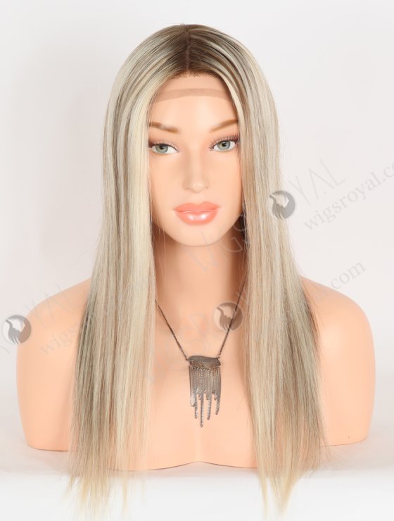 In Stock European Virgin Hair 16" Straight T9/60#/9# Highlights Color Silk Top Gripper Wig GRP-08125-31011