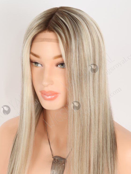 In Stock European Virgin Hair 16" Straight T9/60#/9# Highlights Color Silk Top Gripper Wig GRP-08125-31017