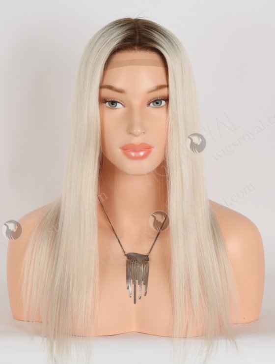 In Stock European Virgin Hair 16" Straight T9/white Color Silk Top Gripper Wig GRP-08123-30997