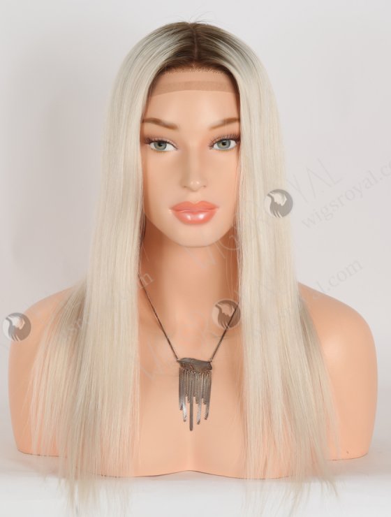 In Stock European Virgin Hair 16" Straight T9/white Color Silk Top Gripper Wig GRP-08123-30998