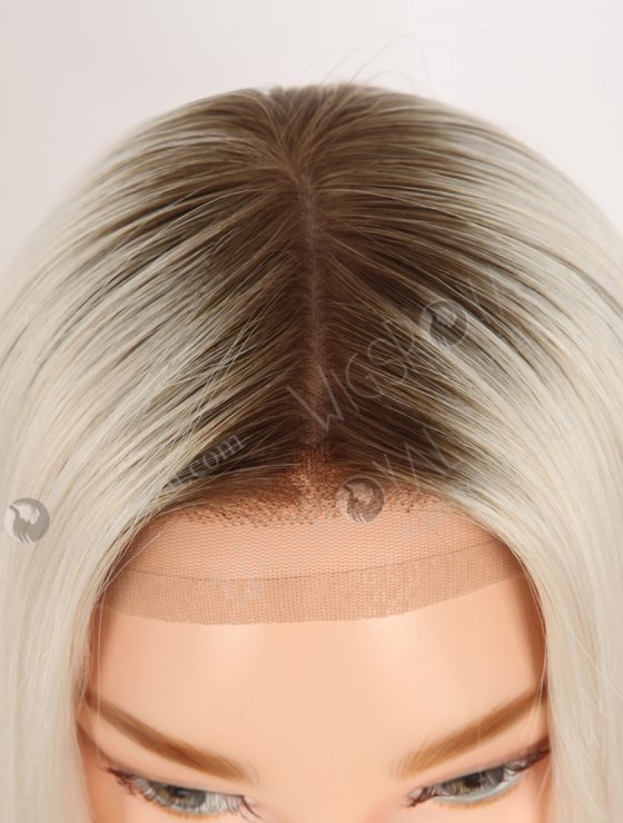 In Stock European Virgin Hair 16" Straight T9/white Color Silk Top Gripper Wig GRP-08123-31000
