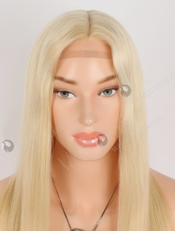 In Stock European Virgin Hair 18" Straight 613# Color Silk Top Gripper Wig GRP-08121-30974