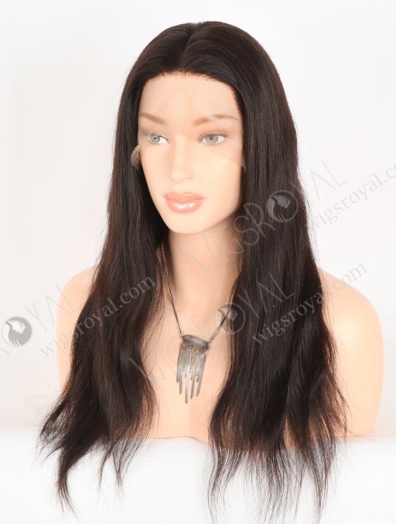 In Stock Chinese Virgin Hair 18" Natural Straight Natural Color Silk Top Full Lace Wig STW-708-31063