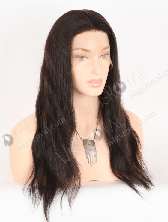 In Stock Chinese Virgin Hair 18" Natural Straight Natural Color Silk Top Full Lace Wig STW-708-31064