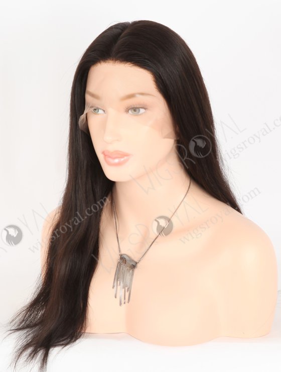 In Stock Chinese Virgin Hair 18" Natural Straight Natural Color Silk Top Full Lace Wig STW-708-31066