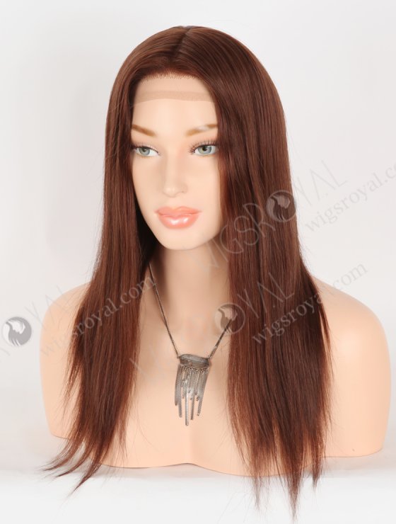 In Stock European Virgin Hair 16" Straight 4#/33# Blended Color Silk Top Gripper Wig GRP-08118-30936