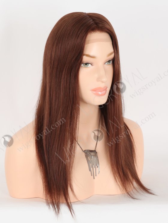 In Stock European Virgin Hair 16" Straight 4#/33# Blended Color Silk Top Gripper Wig GRP-08118-30938