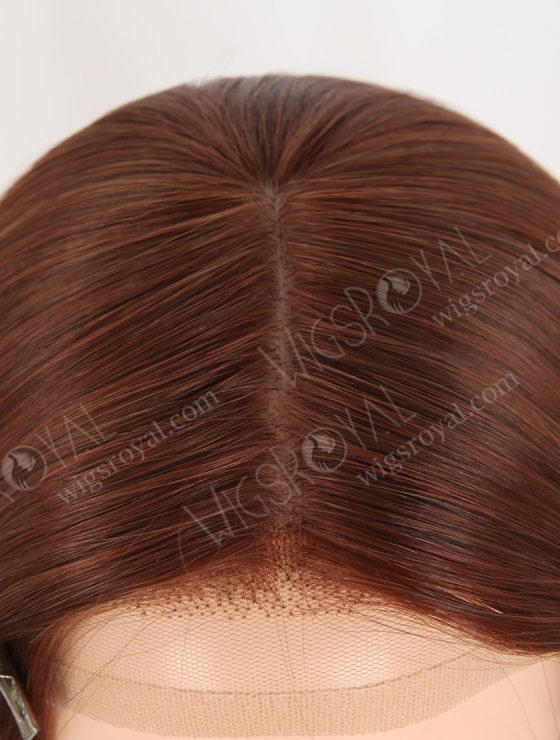 In Stock European Virgin Hair 16" Straight 4#/33# Blended Color Silk Top Gripper Wig GRP-08118-30943