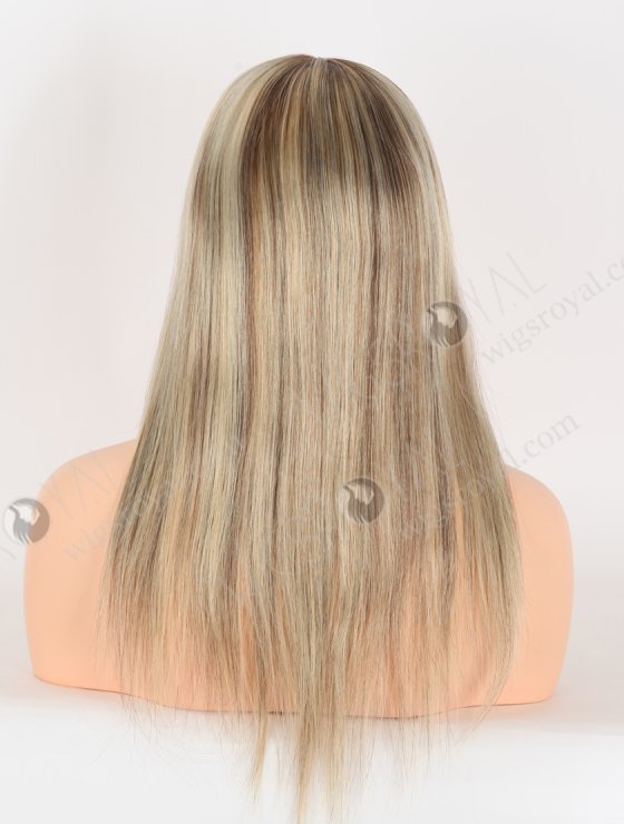 In Stock European Virgin Hair 16" Straight T4/22#/4# Highlights Color Silk Top Gripper Wig GRP-08122-30993