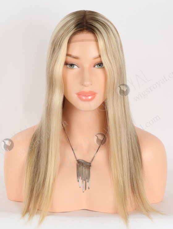 In Stock European Virgin Hair 16" Straight T9/22#/9# Highlights Color Silk Top Gripper Wig GRP-08126