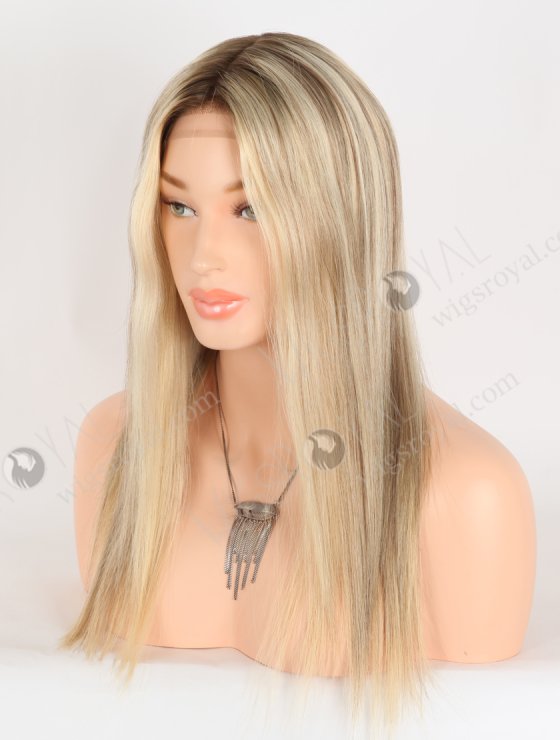 In Stock European Virgin Hair 16" Straight T9/22#/9# Highlights Color Silk Top Gripper Wig GRP-08126-31026