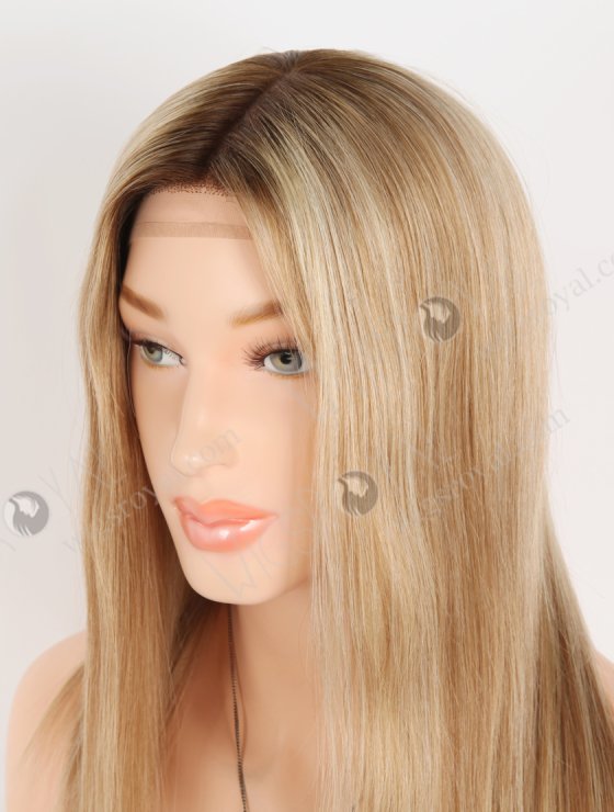 In Stock European Virgin Hair 14" Straight T4#/8/22/60# Color Silk Top Gripper Wig GRP-08128-31054
